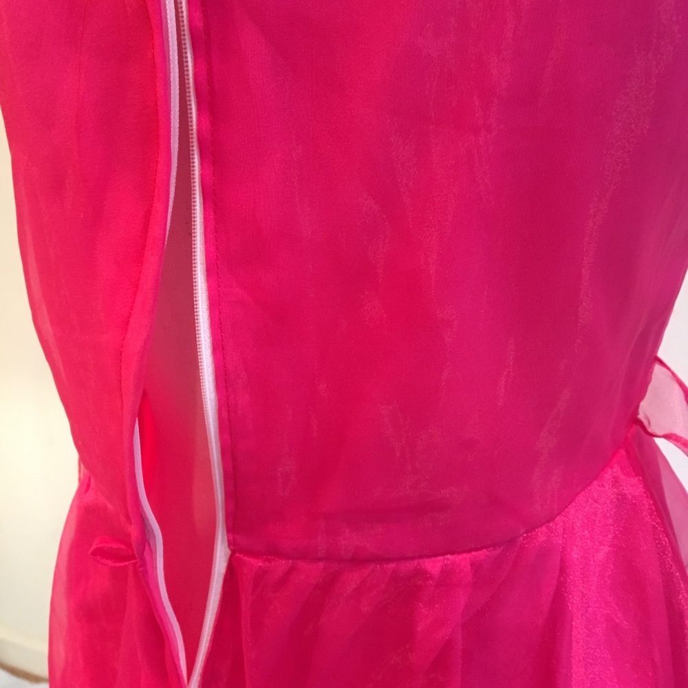 Vintage retro Frothy Pink Taffeta Prom Dress - Picture 6 of 7